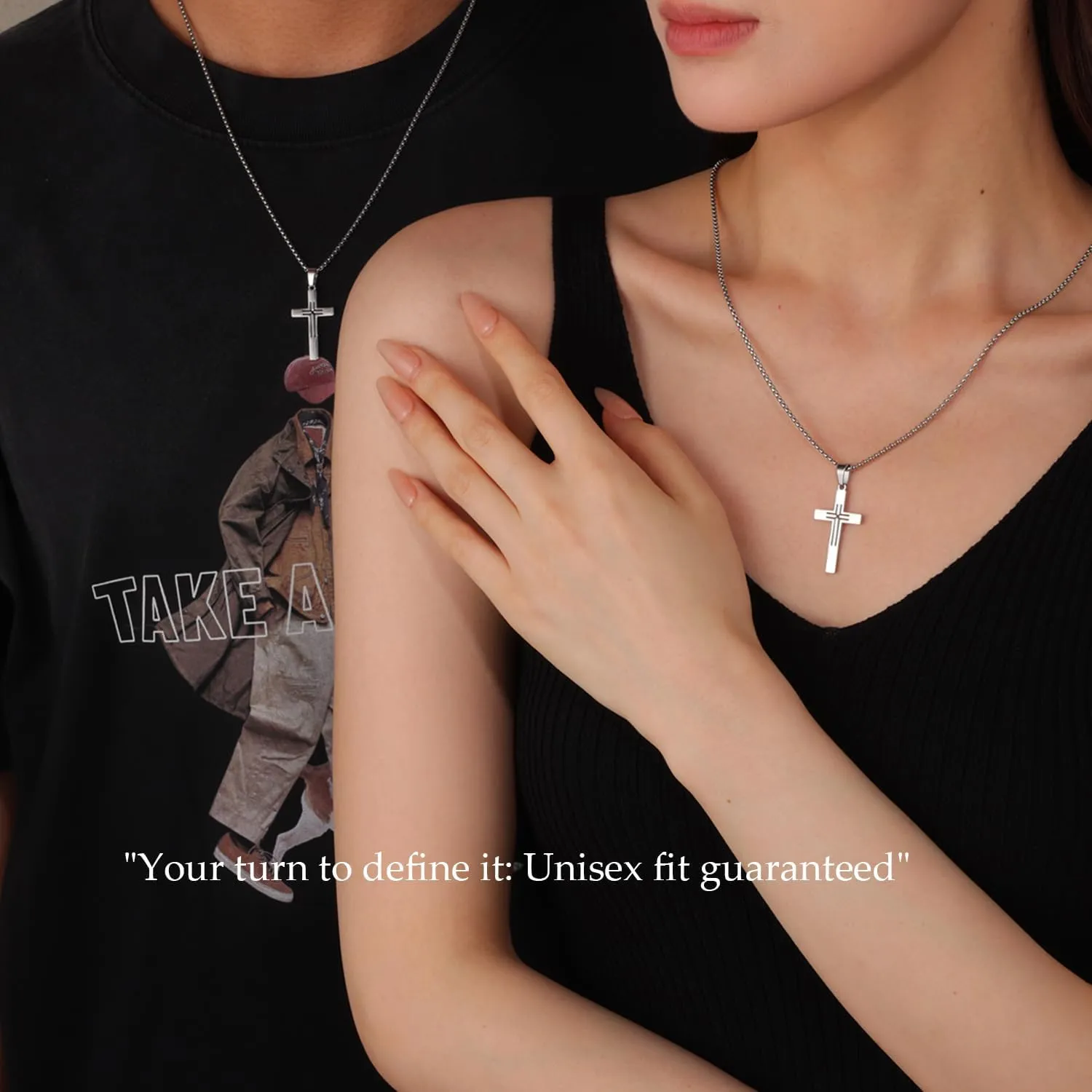 14k Gold Plated/silver Cross Necklace for women and men Religious Christian Gifts for Women Men First Communion Gifts Baptism Easter Basket Fillers Cross Necklace