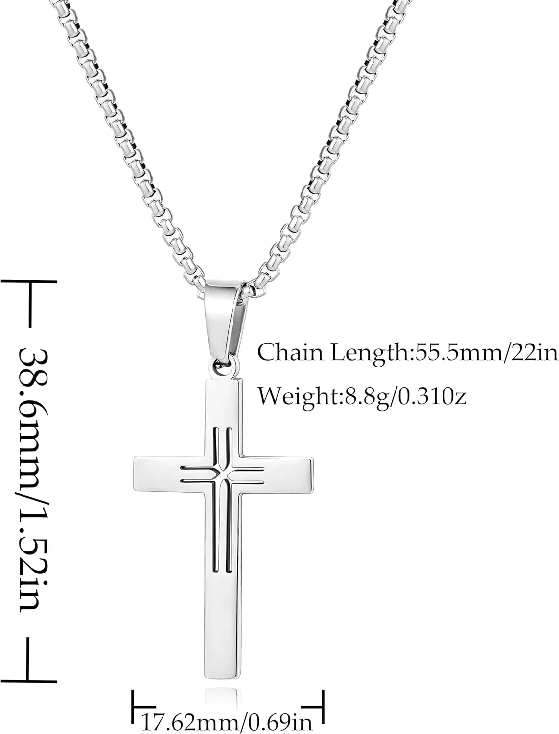 14k Gold Plated/silver Cross Necklace for women and men Religious Christian Gifts for Women Men First Communion Gifts Baptism Easter Basket Fillers Cross Necklace