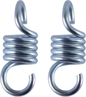 2-Pack Heavy Duty 1100LB Capacity Spring Hammock Hangers 4 Inch Swing Hooks for Porch Chairs, Boxing Bags, Gym Equipment, Patio Furniture, Outdoor Suspension Hardware Kit, Silver