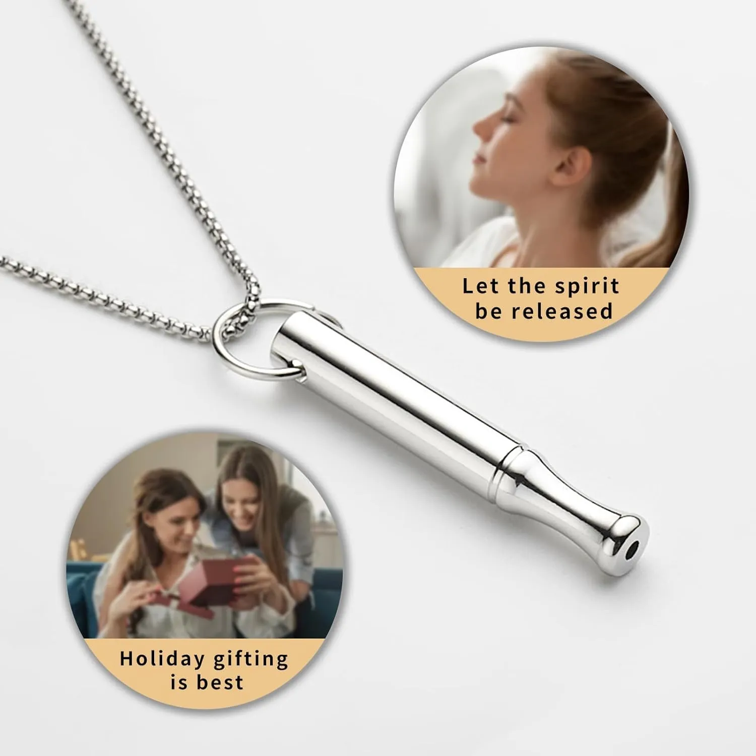 2Pcs Breathing Necklace for Anxiety Relief Breathlink Stop Smoking Quit Vaping Aids Fidget Necklace for Smoking Cessation Vaporless Smokeless Inhaler for Adult Women Men