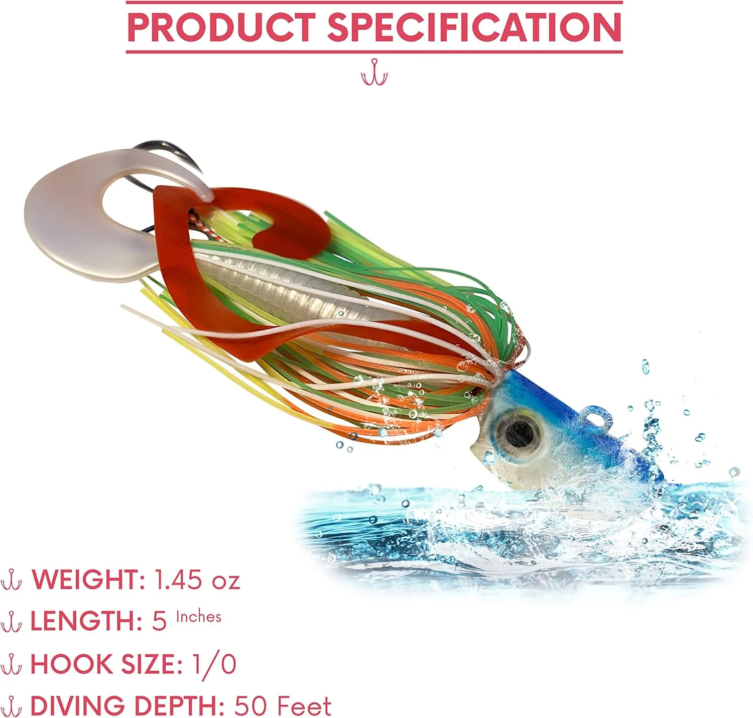 4 New Bearded Buzzbait Bucktail Saltwater Jigs Flounder, Fluke, Bass, Bluefish, Blackfish, Seabass Offshore, Surf Fishing Speed,Slow Jigging,Vertical Pitching Lures