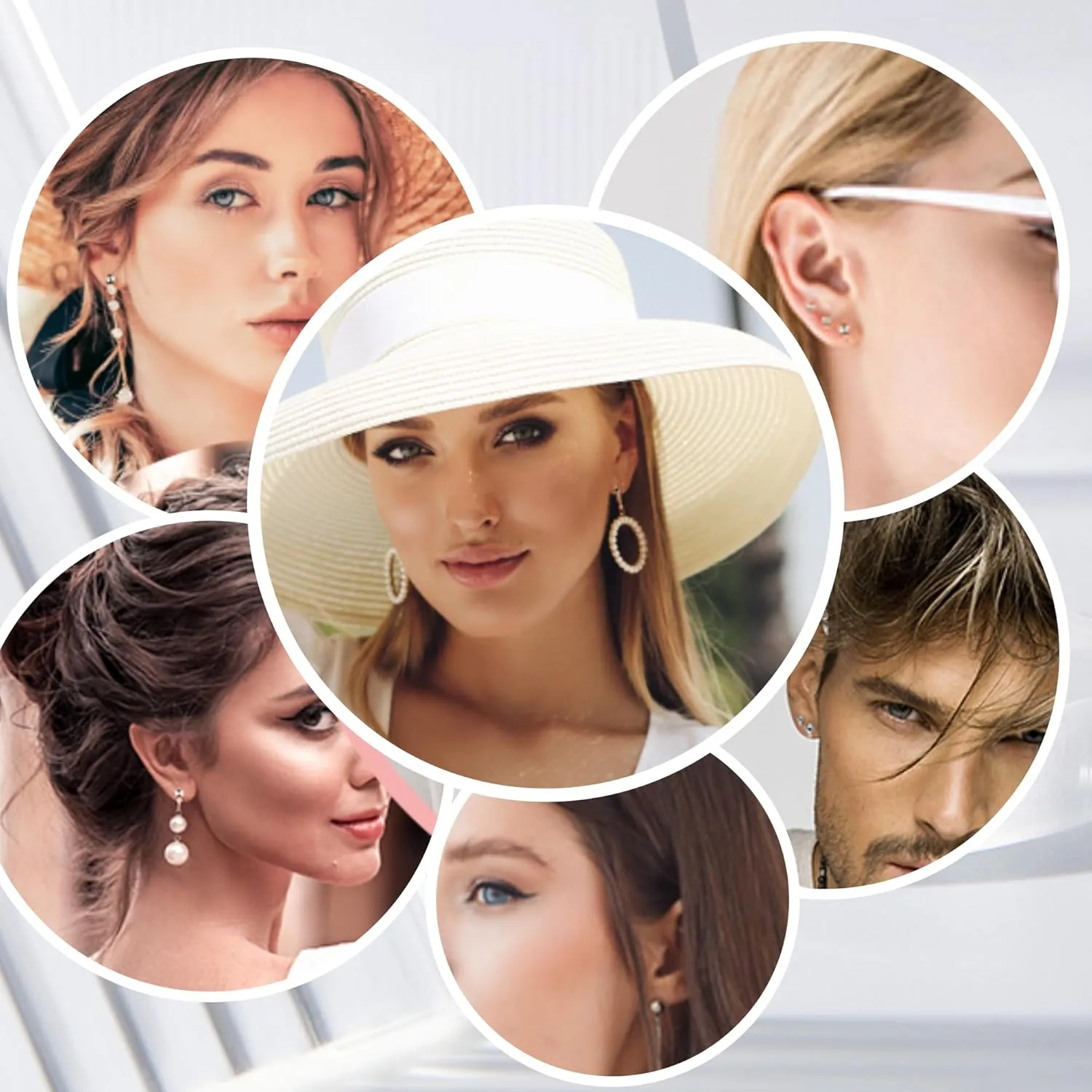 925 Sterling Silver Earrings Post, 12Pcs 3/4/5mm Ball Ear Studs with Loop Hypoallergenic Sterling Silver Findings Supplies Studs Posts for Dangle Earrings Butterfly Backs Replace Jewelry Making Set
