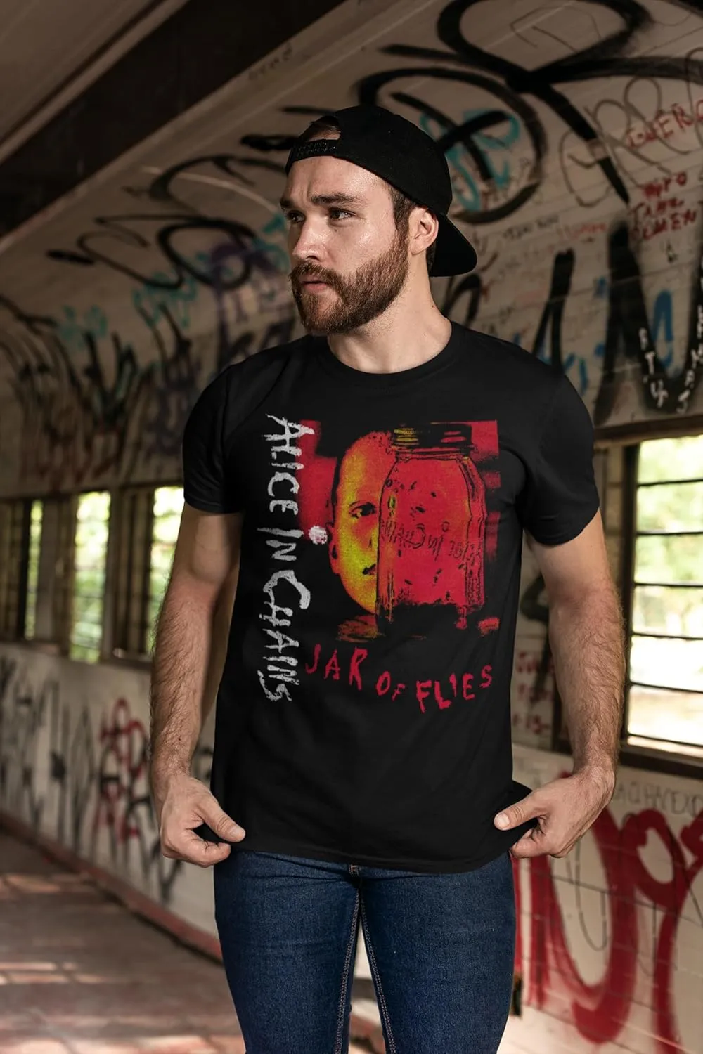 Alice in Chains T Shirt Jar of Files Mens Short Sleeve T Shirts 90s Music Vintage Style Graphic Tees