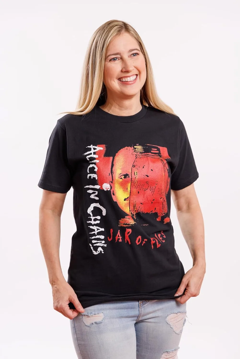 Alice in Chains T Shirt Jar of Files Mens Short Sleeve T Shirts 90s Music Vintage Style Graphic Tees
