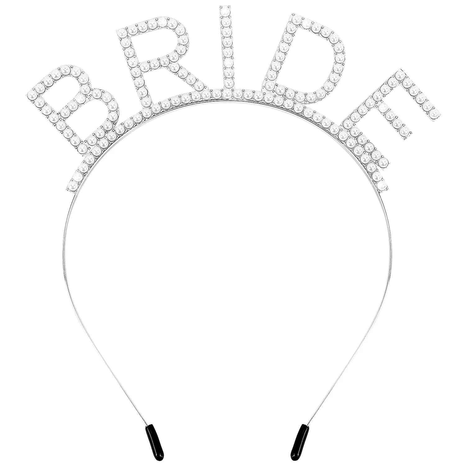 Bachelorette Party Favors Pearl Bride Headband Tiara Bridal Shower Decorations White Bride Headpiece Crown Wedding Hair Accessories Engagement Party Outfits Gifts