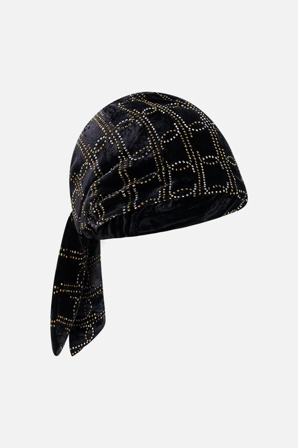 CAMILLA NOUVEAU NOIR VELVET HEADSCARF
