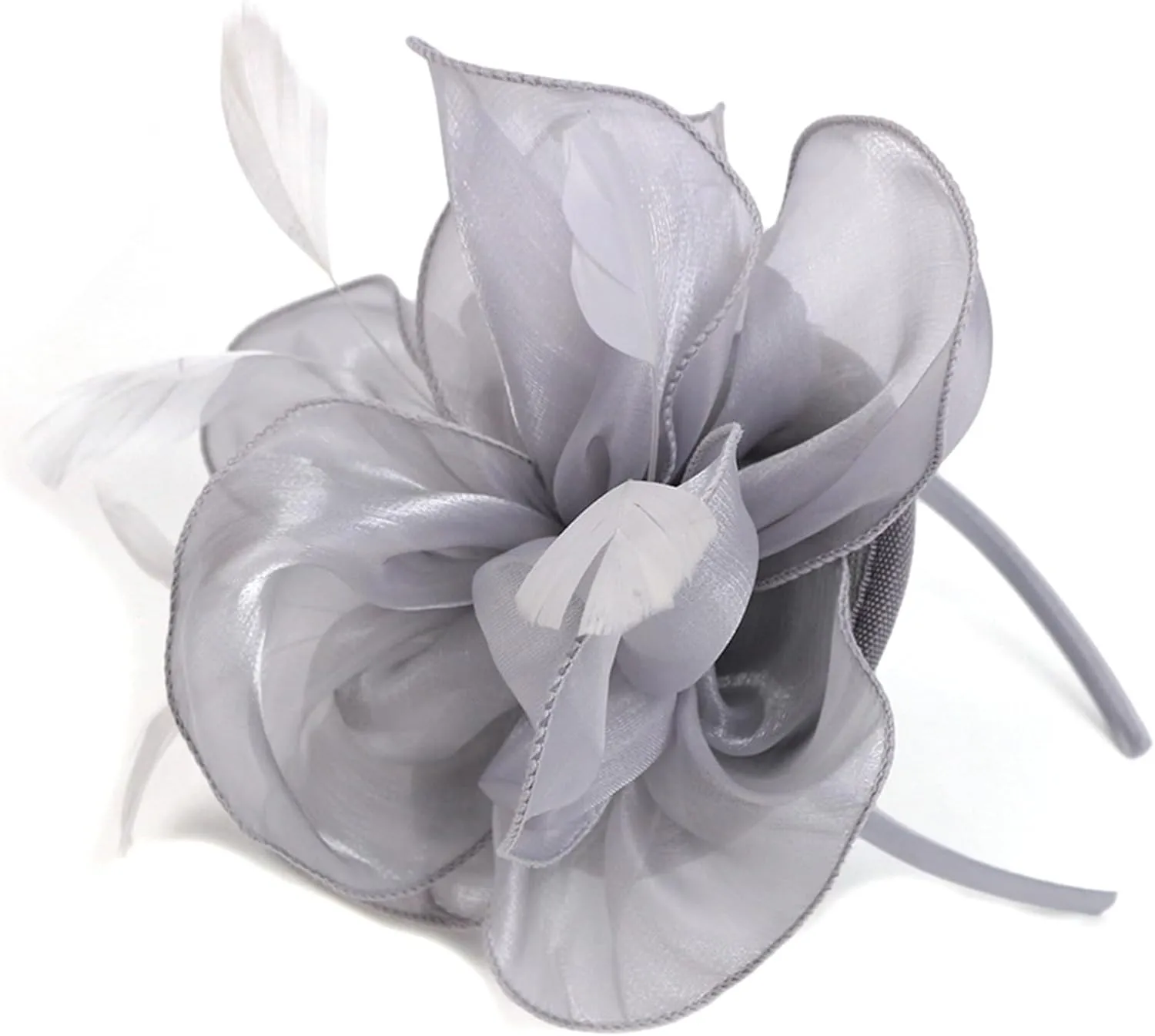 Dodheah Fascinators Hat for Women Tea Party Derby Hats Pillbox Hat Flower Feathers Wedding Headwear with Headband Hair Clip