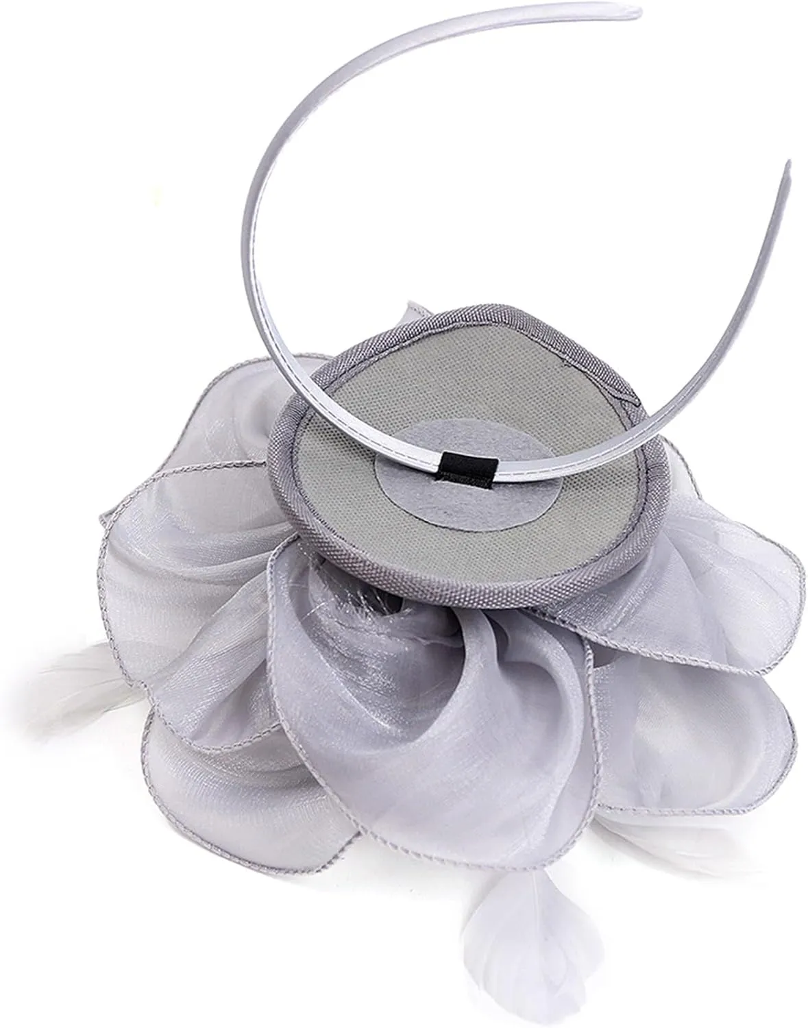 Dodheah Fascinators Hat for Women Tea Party Derby Hats Pillbox Hat Flower Feathers Wedding Headwear with Headband Hair Clip