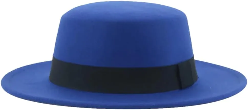 Fedoras Women Hats Ribbon Band Belt Formal Hat Wide Brim Pork Pie Hat Sombreros 36 56-58cm