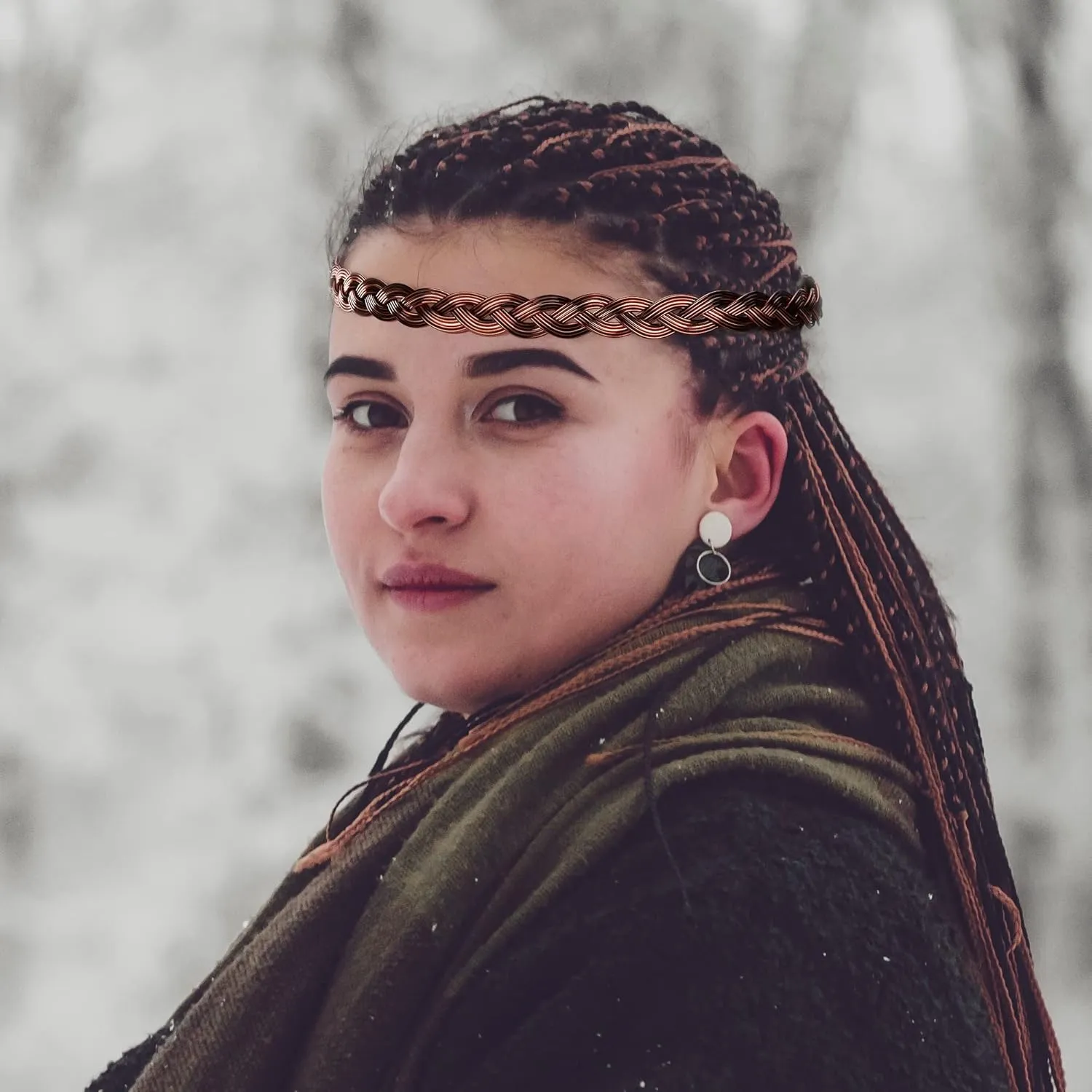 Handmade Celtic Circlet Braided Crown Fairy Cosplay Headpiece Classic vintage headband Tiara for Renaissance Wedding