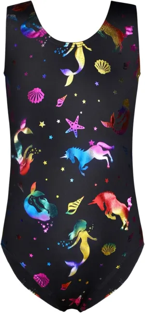 HOZIY Gymnastics Leotards for Girls Sleeveless Long Sleeve Snowflake Blue Purple Sequins Colorful Ribbons Pink Leopard Stripe