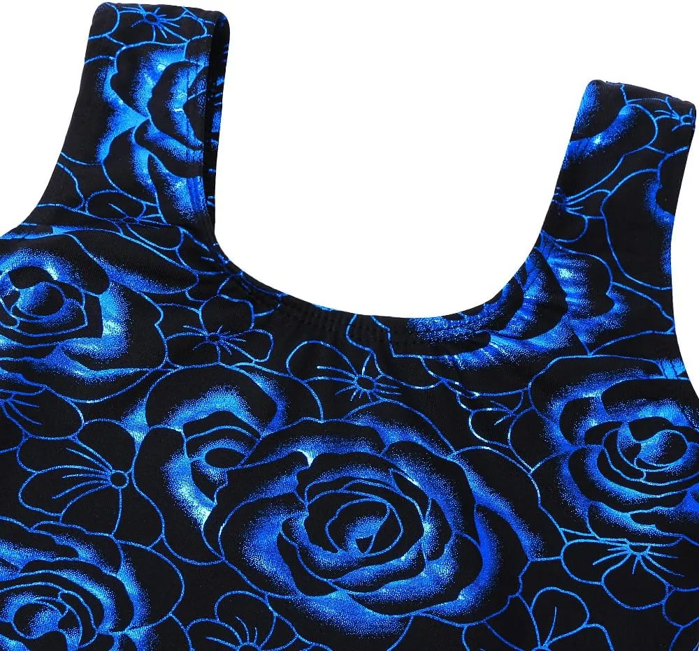 HOZIY Gymnastics Leotards for Girls Sleeveless Long Sleeve Snowflake Blue Purple Sequins Colorful Ribbons Pink Leopard Stripe