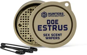 Hunters Specialties Long Lasting Cover Scent Wafers for Hunting - 3 Wafers Per Pack, 3 Safety Pins Included