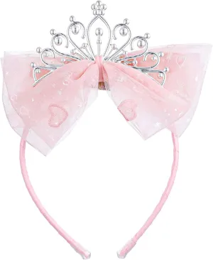 Lusofie Crown Headband Princess Tiara Headband Princess Crown for Graduation Birthday Party Fairy Costume Hair Accessories