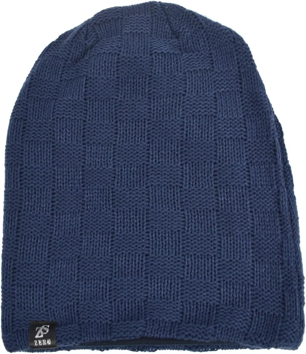 Men Oversize Skull Slouch Beanie Large Skullcap Knit Hat