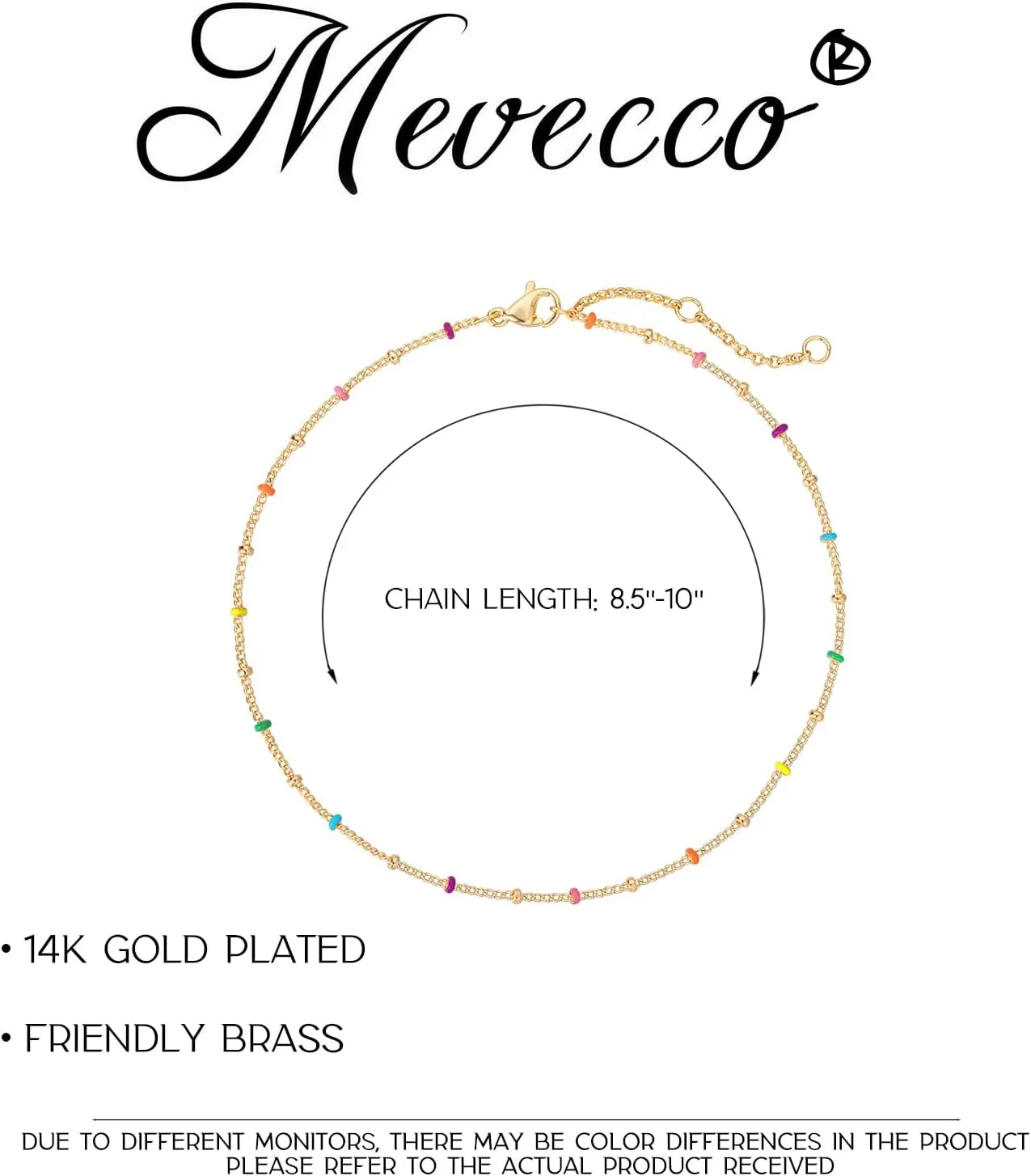 MEVECCO Anklet for Women Gold Chain 14K Gold Plated Dainty Boho Beach Summer Simple Foot Jewelry Ankle Bracelet