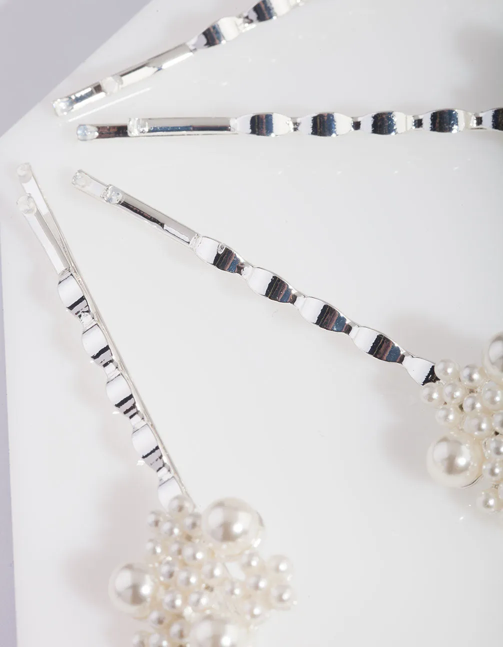 Pearl Burst Hair Slide 4 Pack