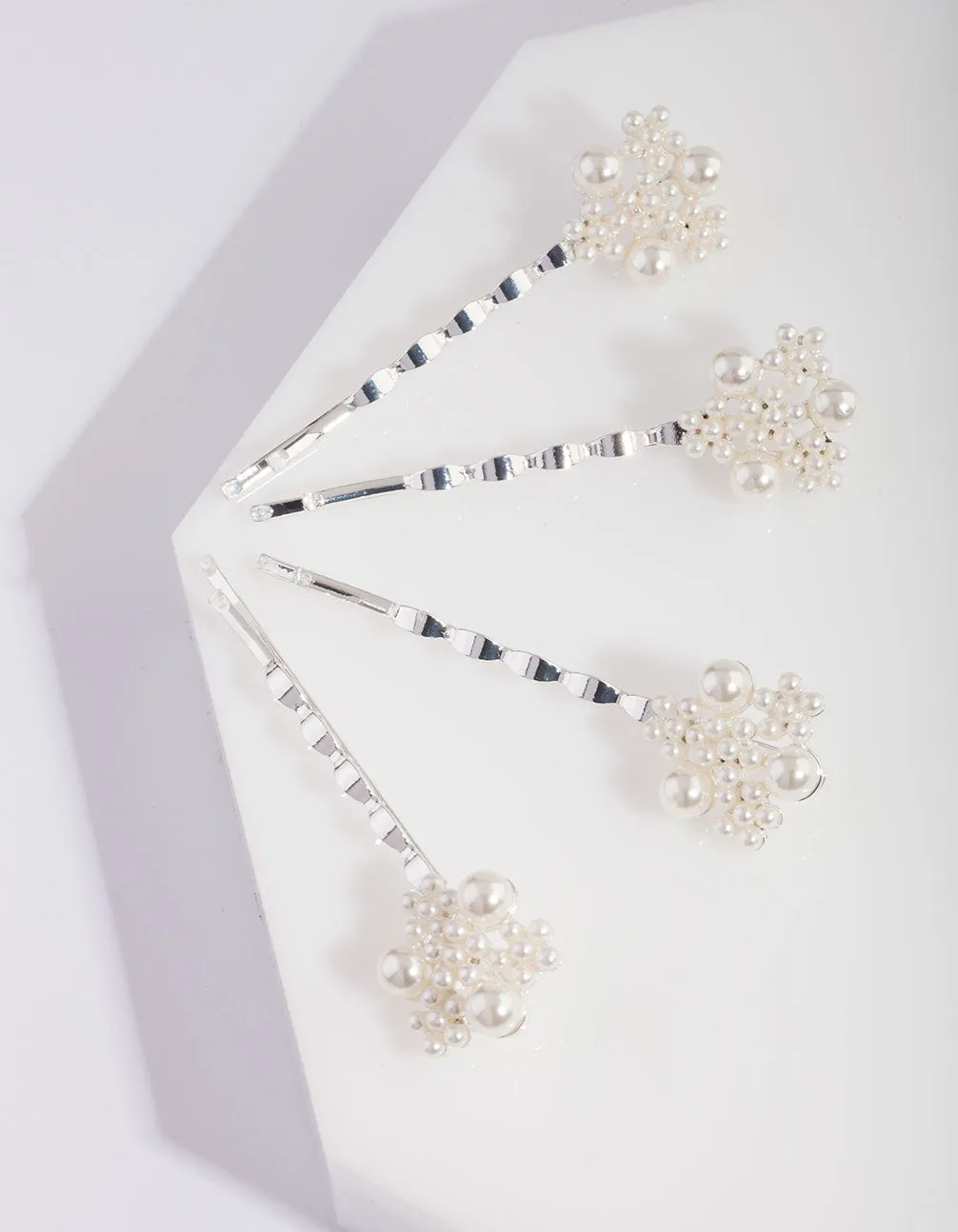 Pearl Burst Hair Slide 4 Pack