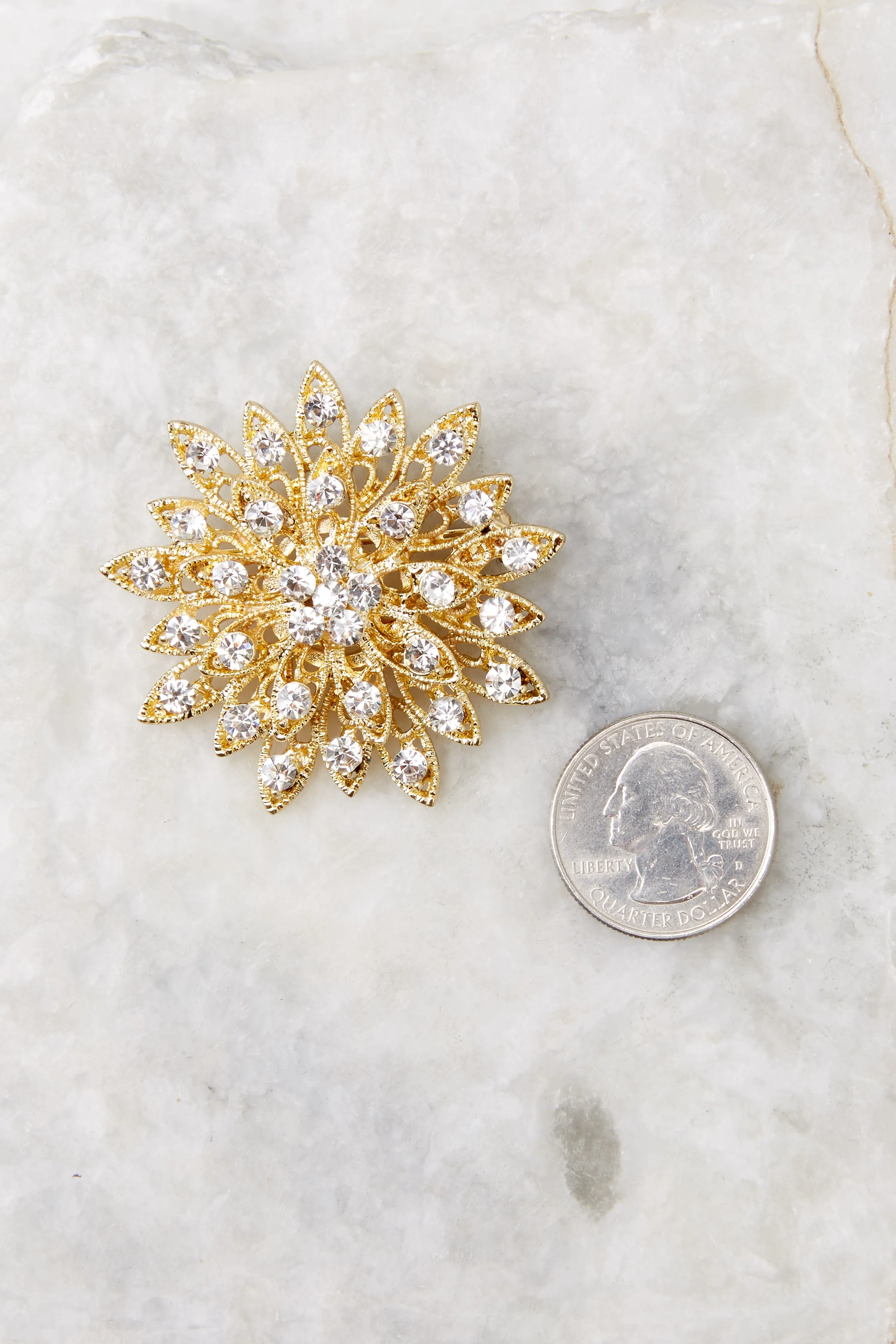 Perfect Pairing Gold Brooch