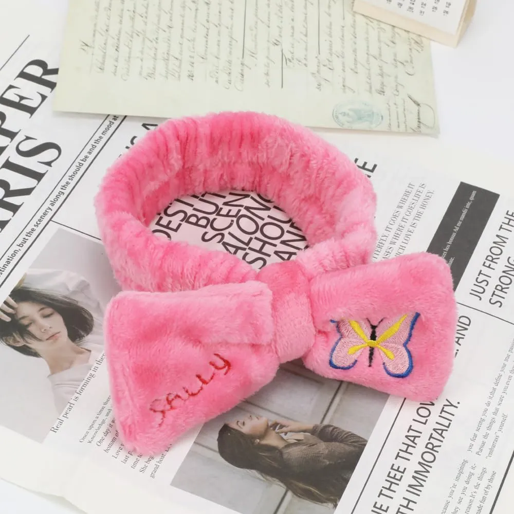 PERFECTSIGHT Spa Headband for Washing Face, 2 Pack Cute Animal Hair Band for Washing Face Shower Yoga Sports Beauty Skincar Party, Soft Fluffy Makeup Headband, Kawaii Facial Headbands for Woman Girls