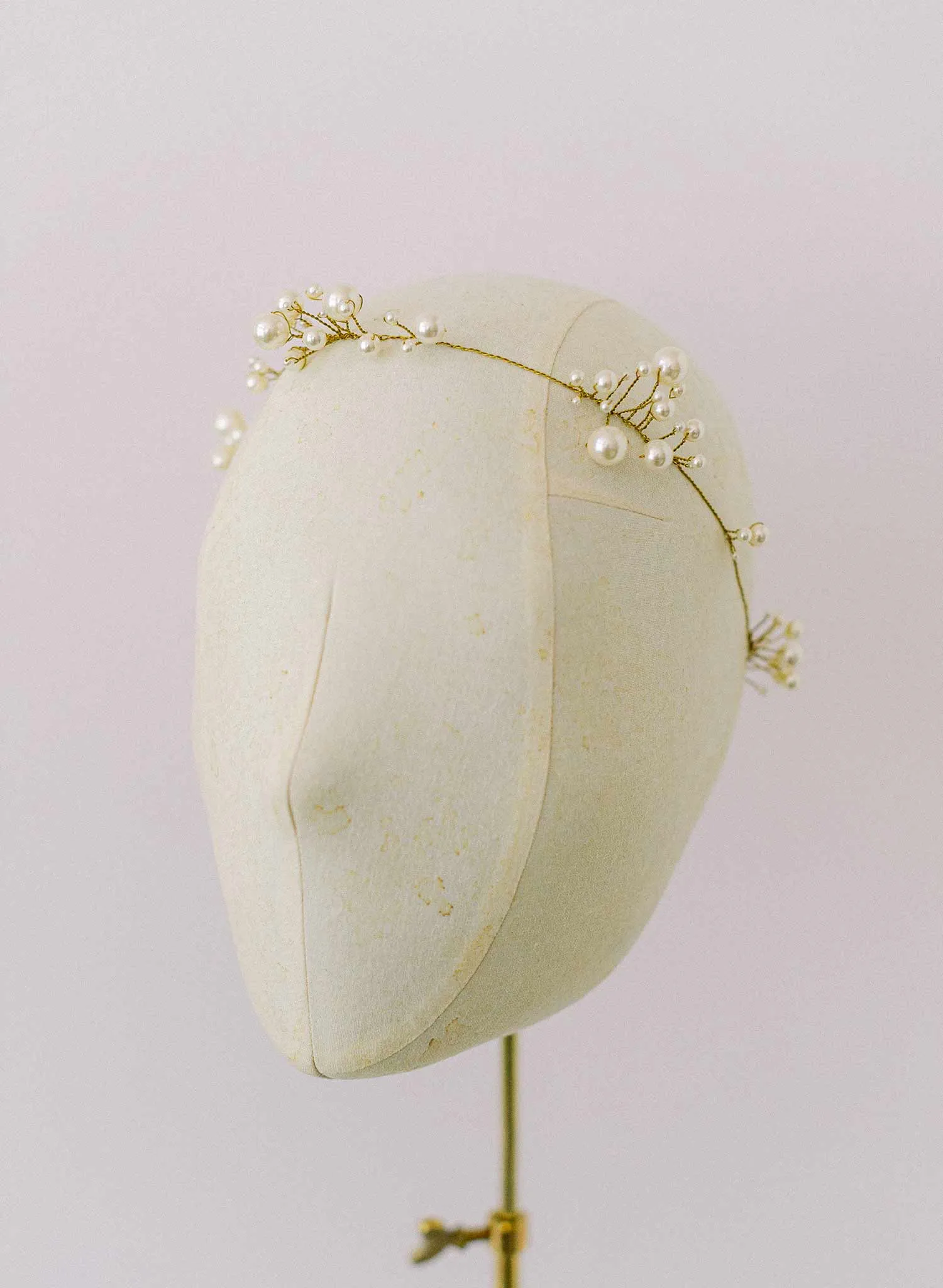 Raised pearl clusters hair vine - Style #2345