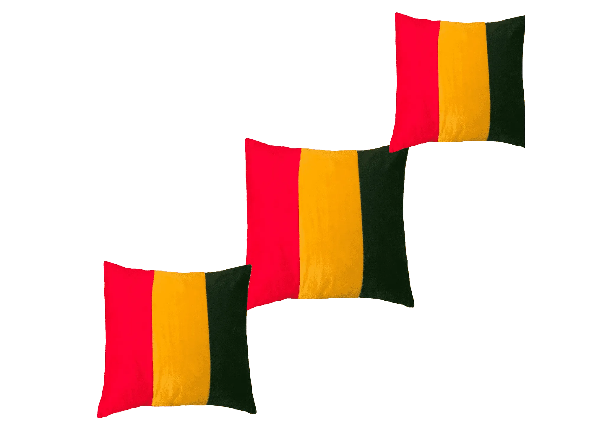 RASTA Pattern Cushion Cover -  Handmade in the UK from Truly Sumptuous Velvets - 45 x 45 cm (18x18”)