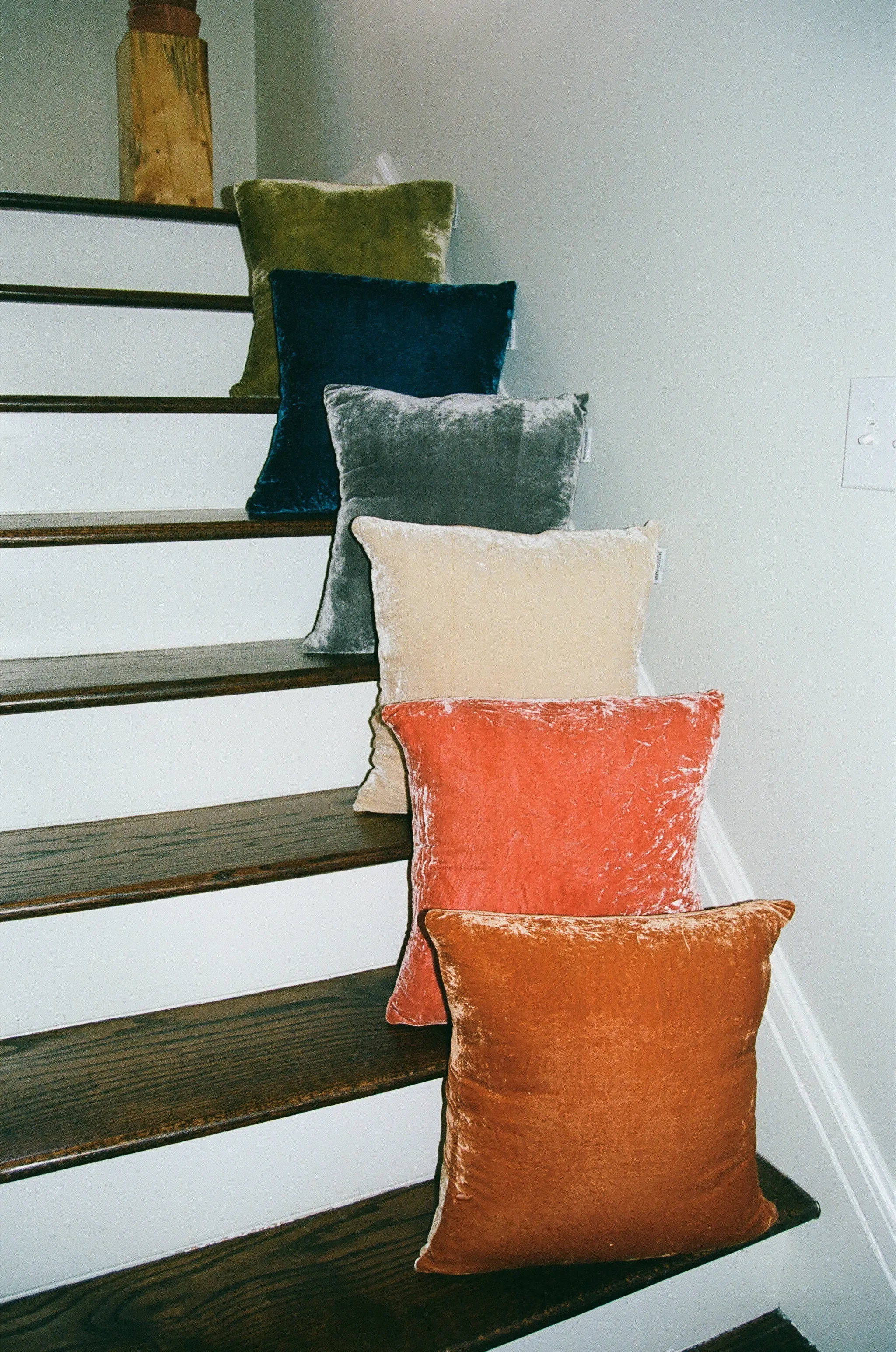 Rust Naturally Dyed Silk Velvet Pillow