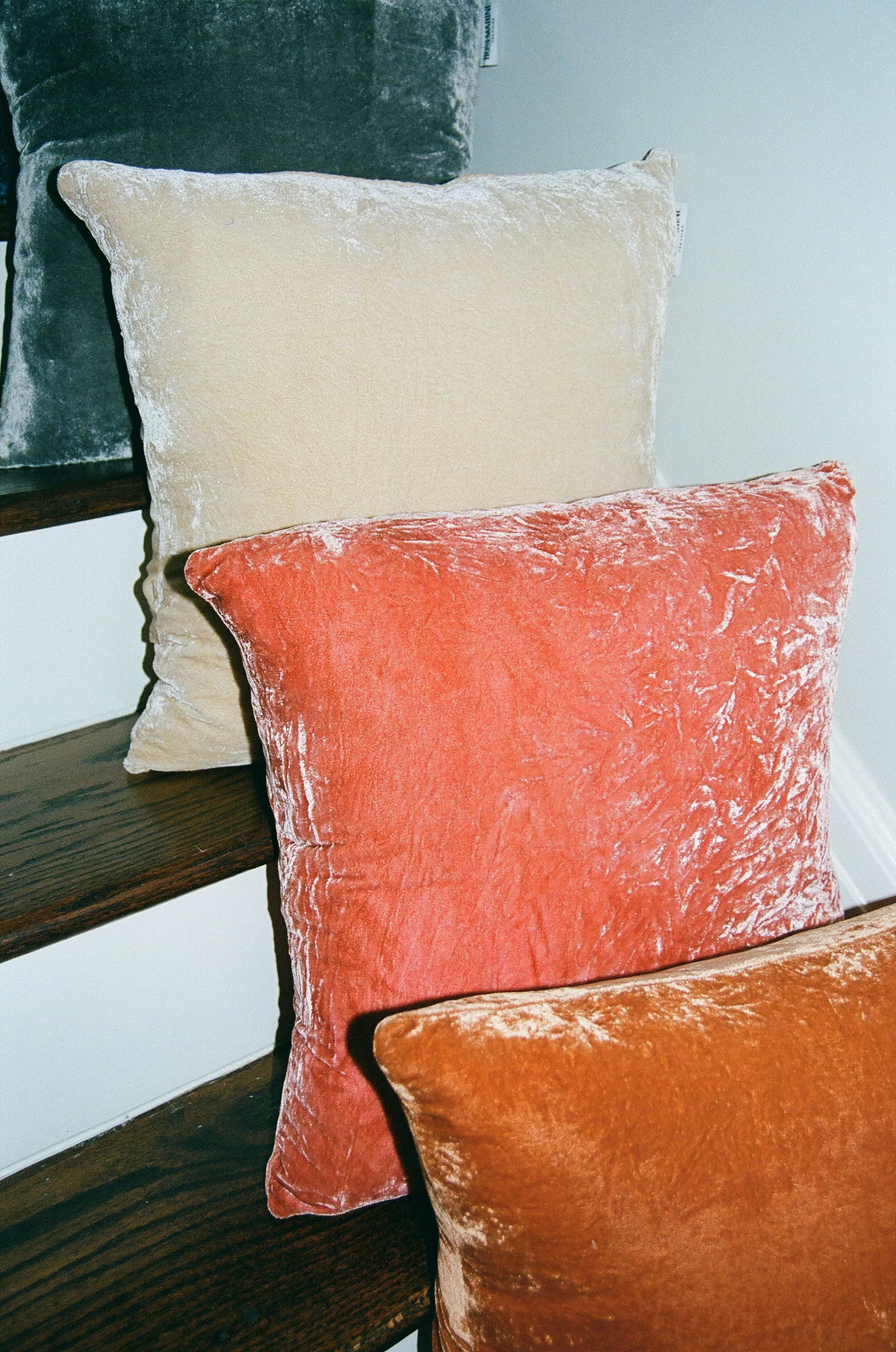 Rust Naturally Dyed Silk Velvet Pillow