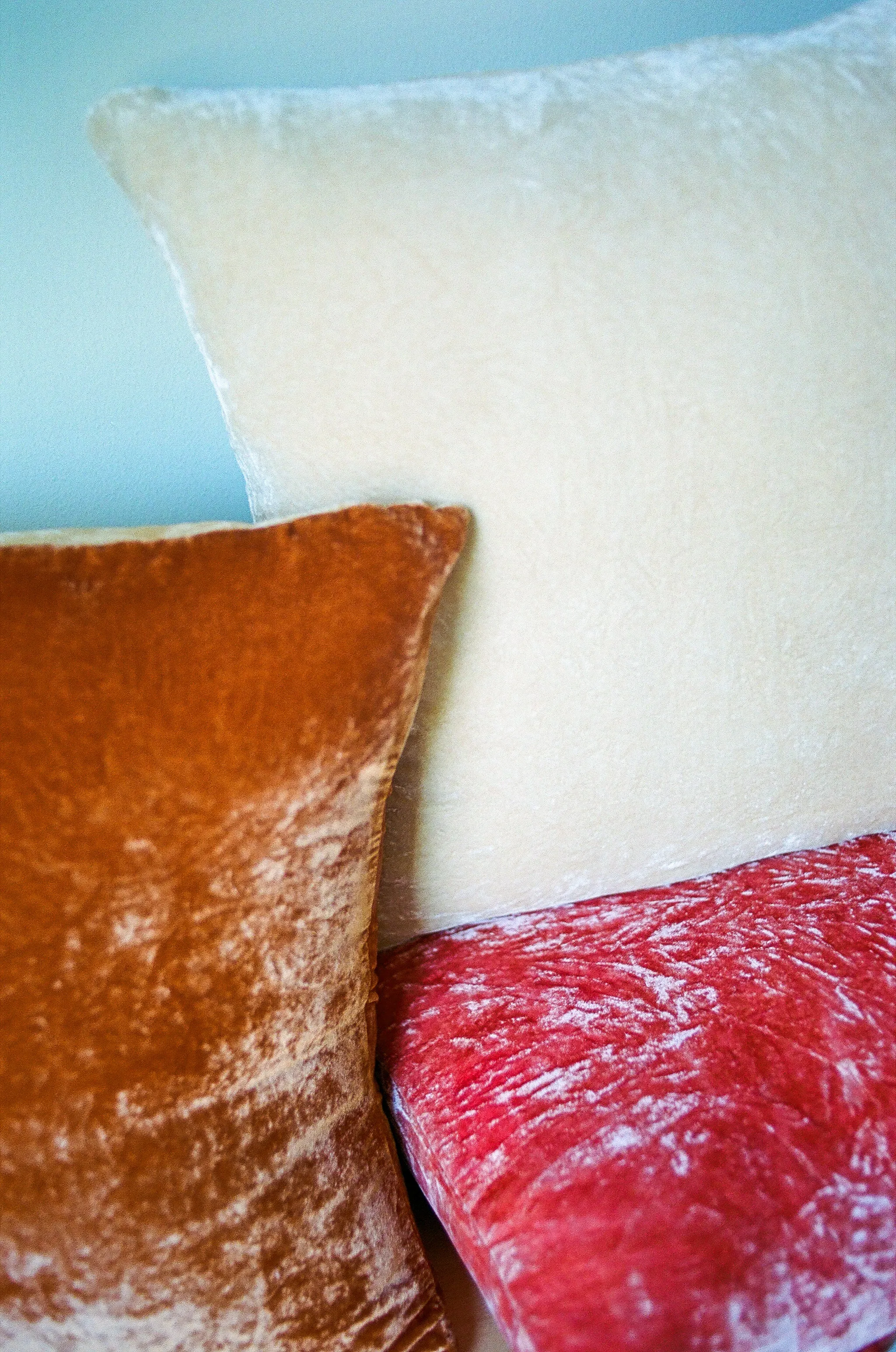 Rust Naturally Dyed Silk Velvet Pillow