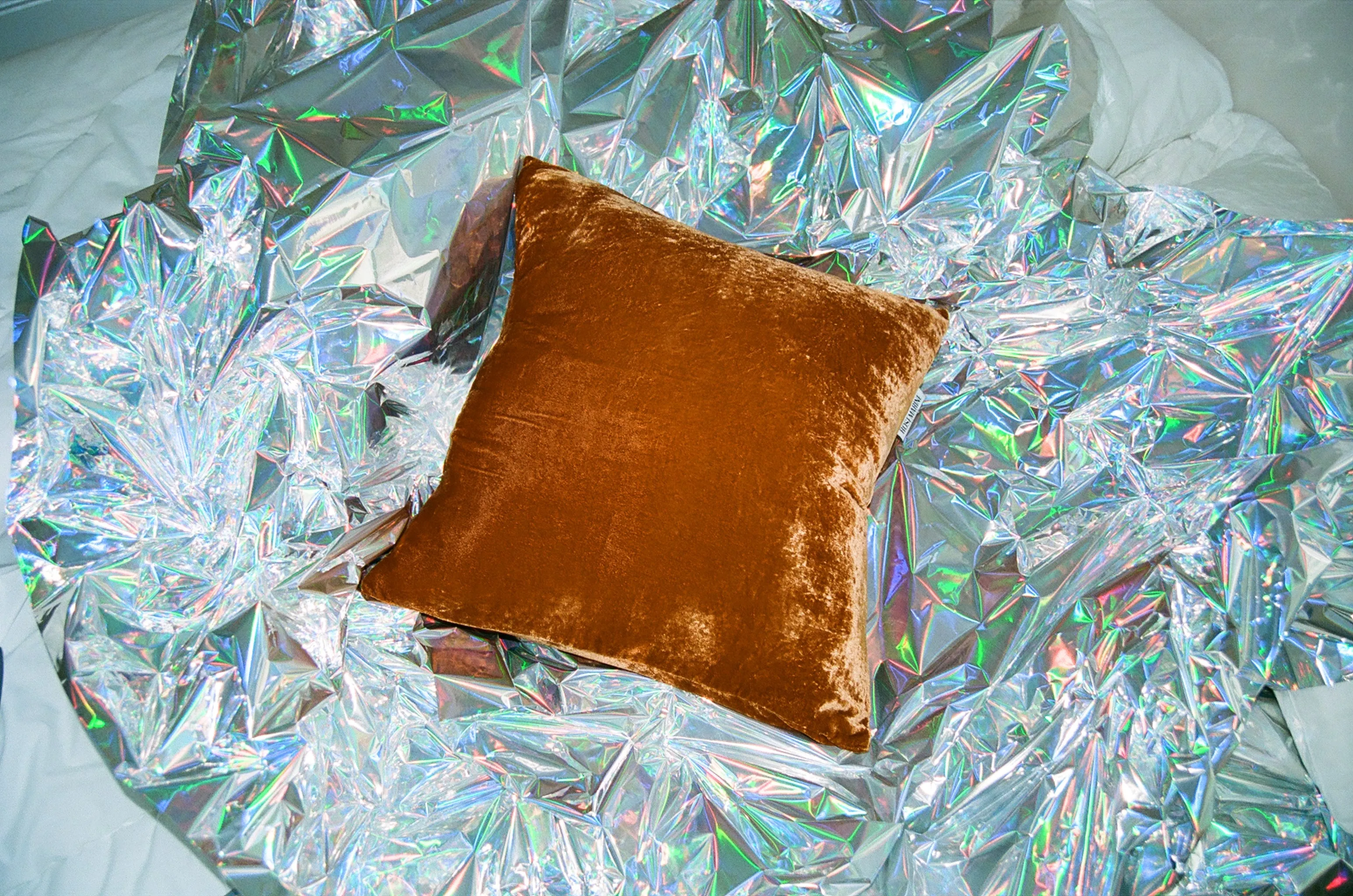 Rust Naturally Dyed Silk Velvet Pillow