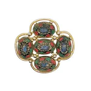 Sarah Coventry Light of the East Multicolored Vintage Brooch (1970)