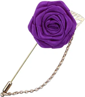 Suit Accessories Rose Brooch for Men.Mens Lapel Pins for Suits Handmade Cloth Flower Pin Charm Suit Chain Jewelry Gifts for Women Men