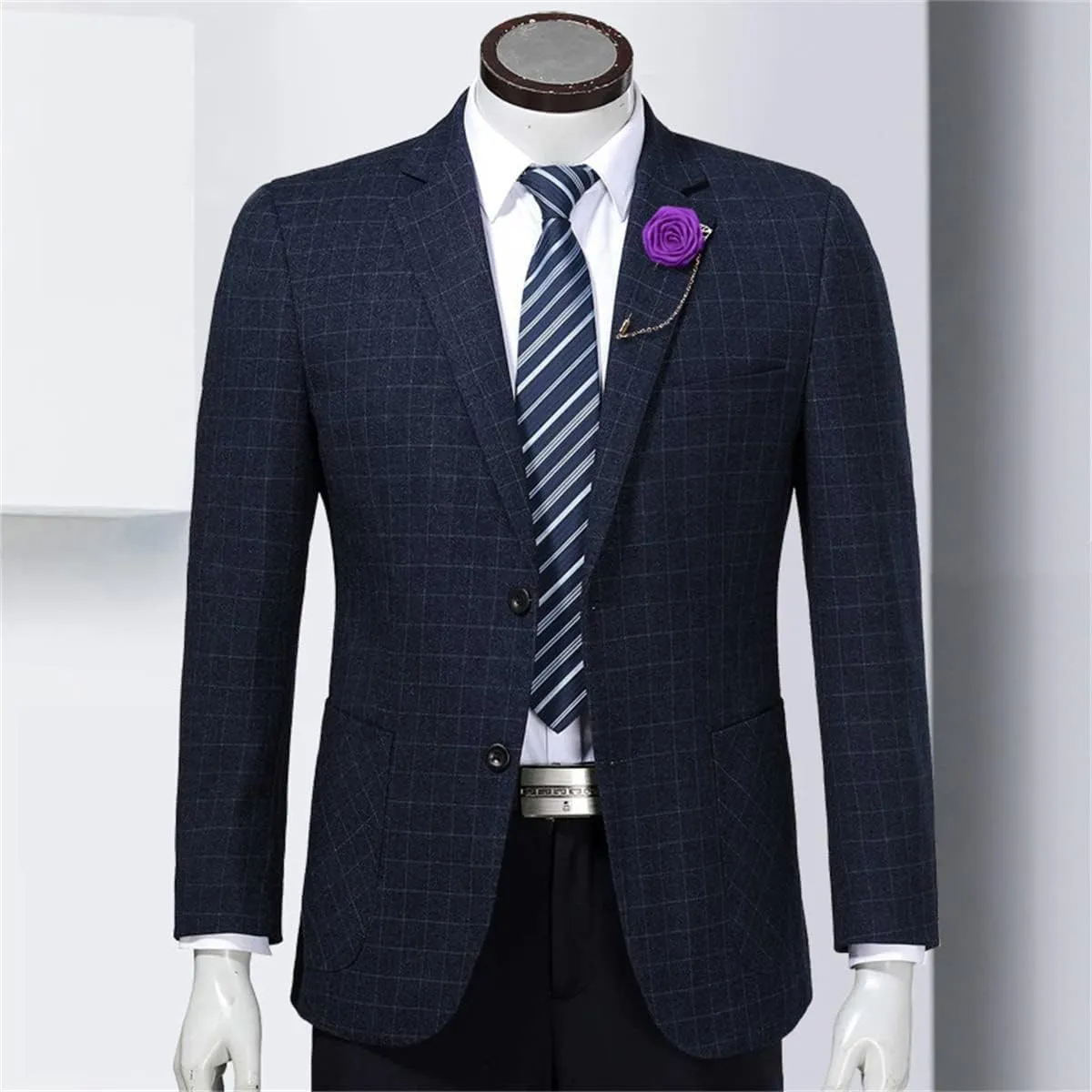Suit Accessories Rose Brooch for Men.Mens Lapel Pins for Suits Handmade Cloth Flower Pin Charm Suit Chain Jewelry Gifts for Women Men