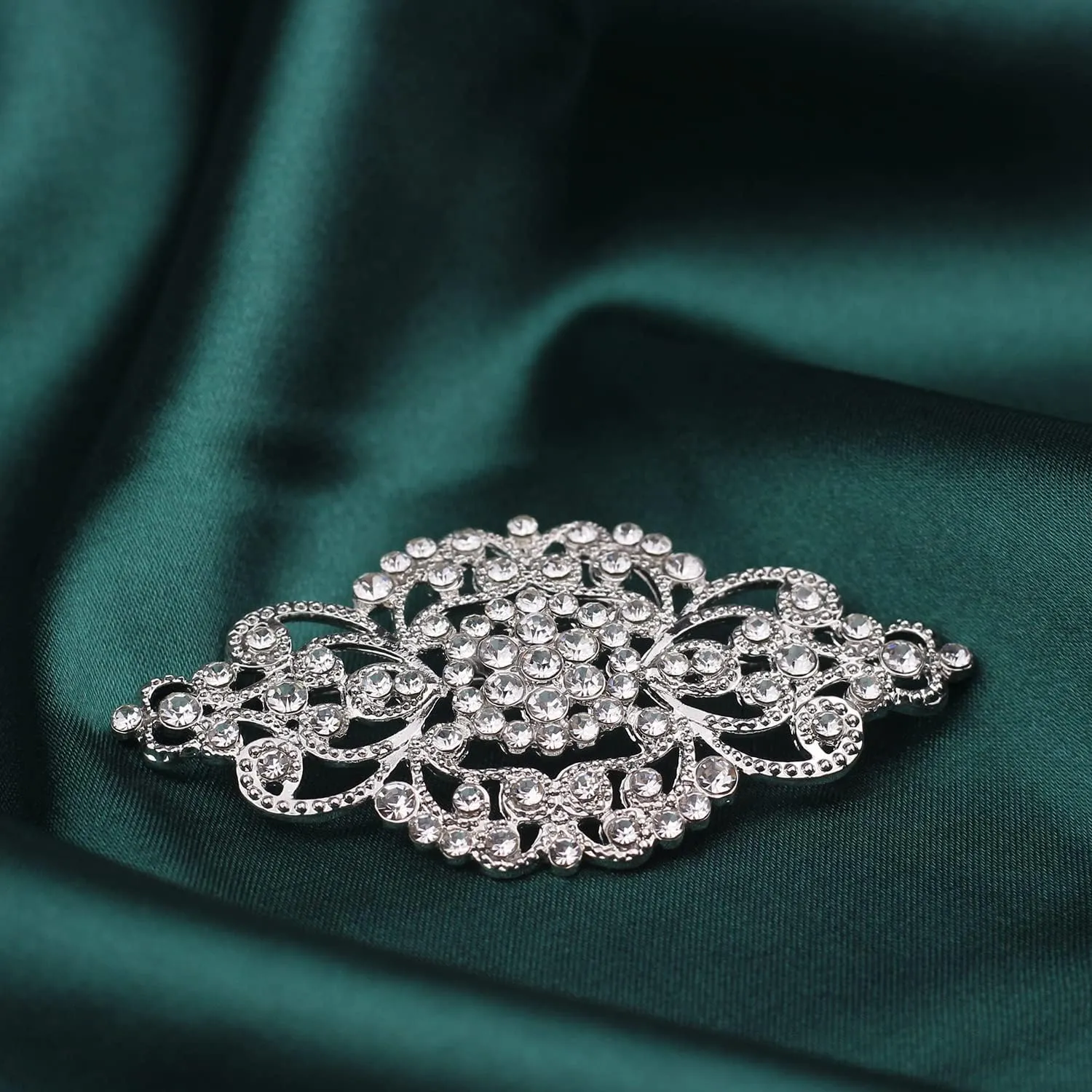TongXin Crystal Rhinestone Flower Brooch Pin for Women Wedding Bouquet Brooch Gift Bridesmaid Party Jewelry for Girls