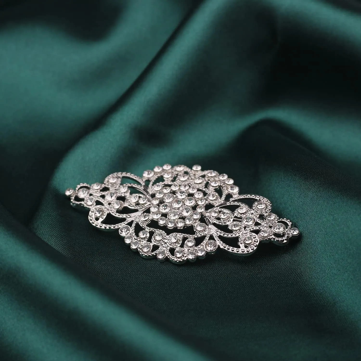 TongXin Crystal Rhinestone Flower Brooch Pin for Women Wedding Bouquet Brooch Gift Bridesmaid Party Jewelry for Girls