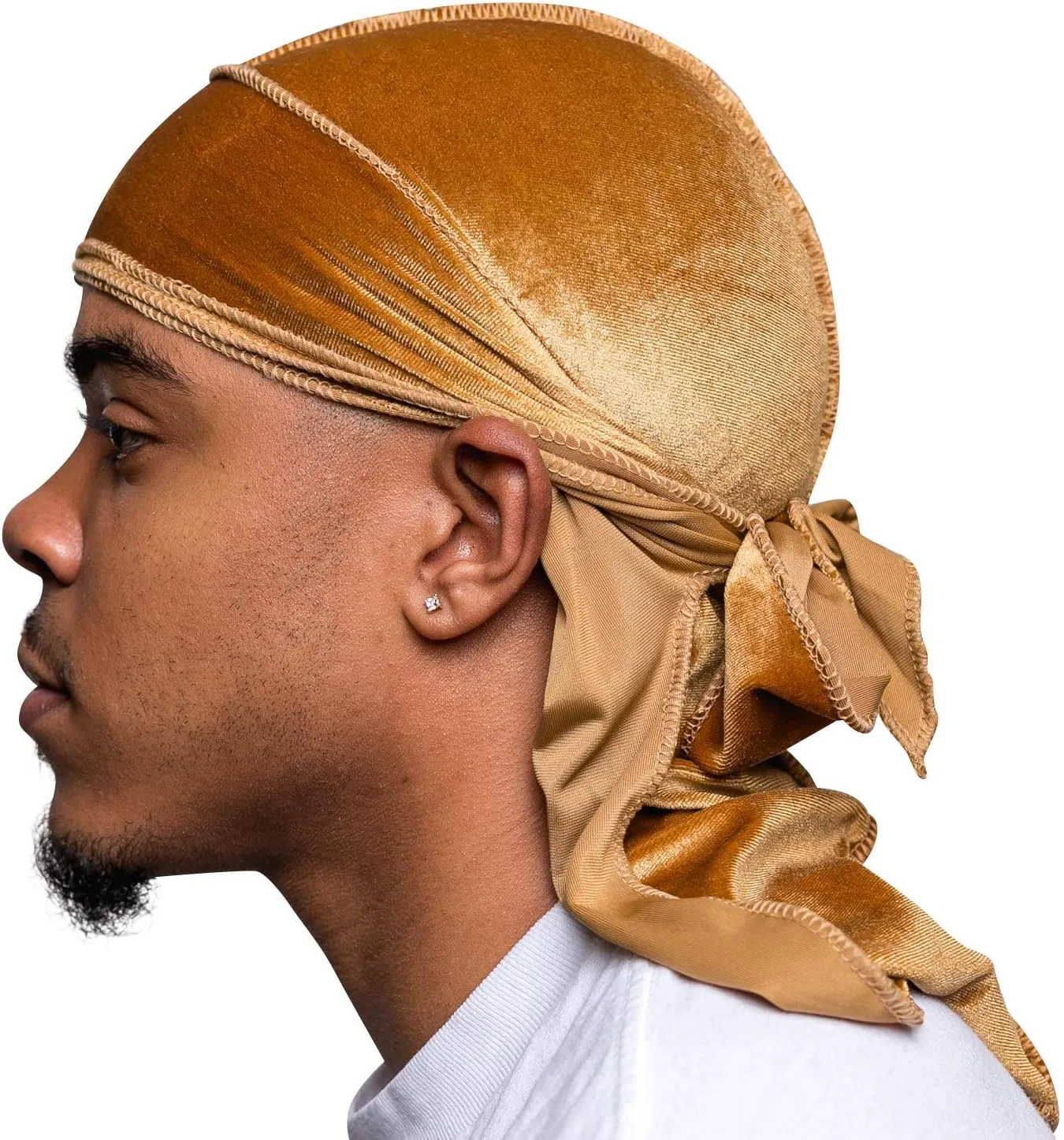 Veeta Superior Velvet Durag - Soft Velvet Durags for Men & Women, Long Double Wide Straps, Silky Durag Liner, Triple Stitched