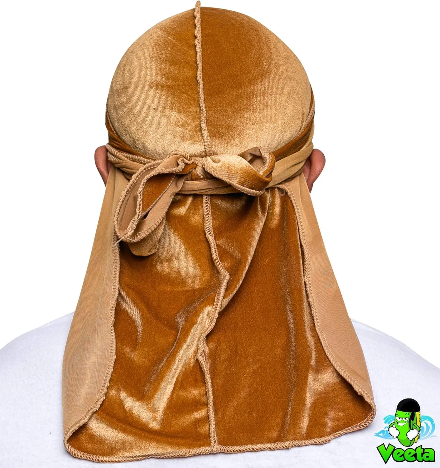 Veeta Superior Velvet Durag - Soft Velvet Durags for Men & Women, Long Double Wide Straps, Silky Durag Liner, Triple Stitched
