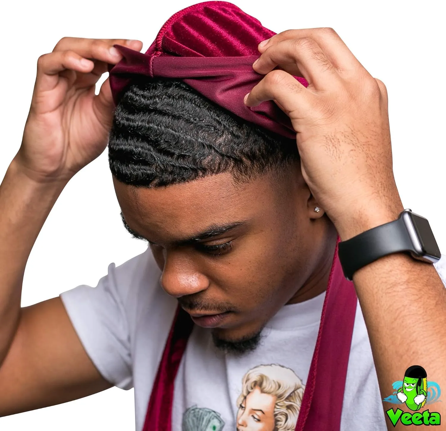 Veeta Superior Velvet Durag - Soft Velvet Durags for Men & Women, Long Double Wide Straps, Silky Durag Liner, Triple Stitched