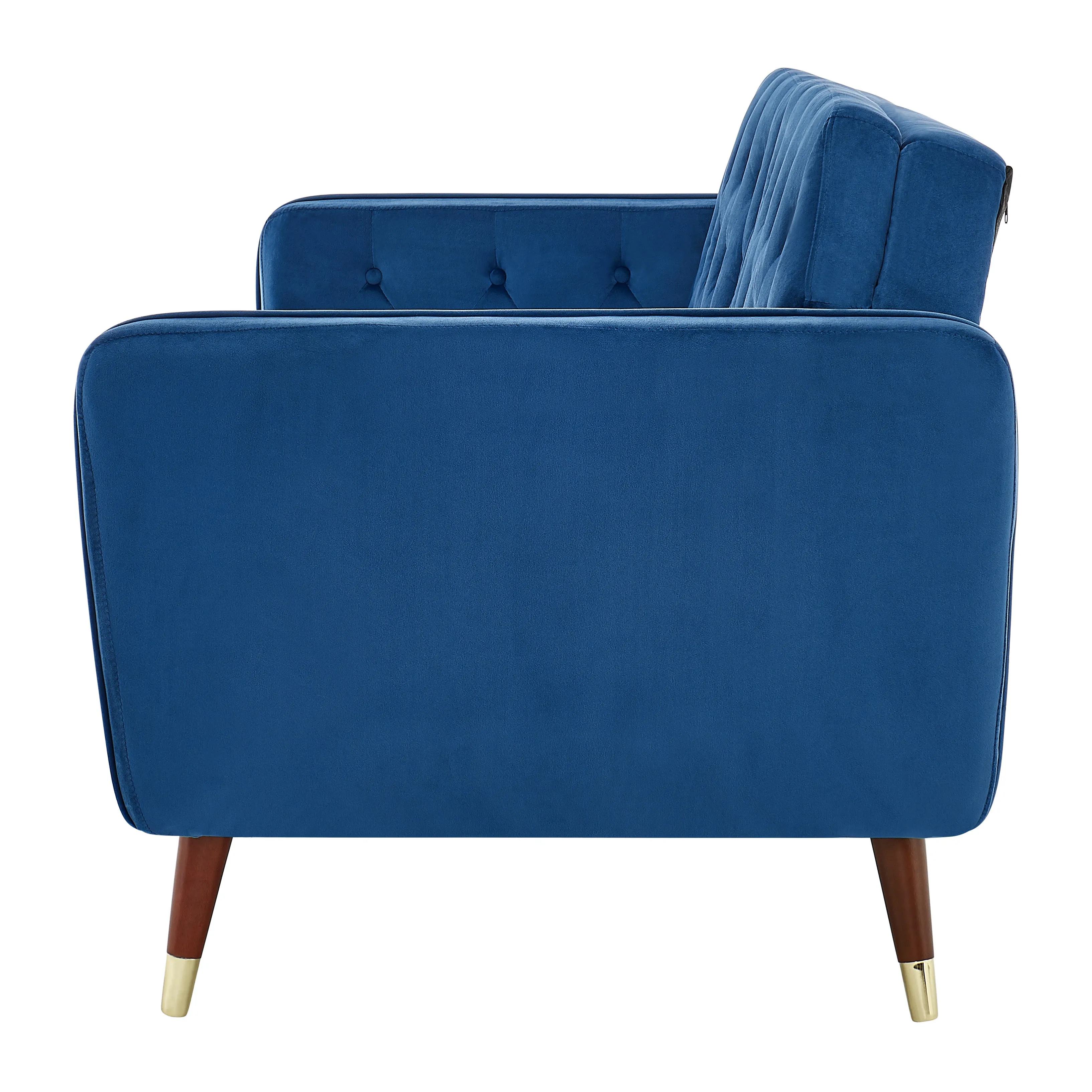 Victoria 3 Seater Velvet Click Clack Sofa Bed  - Blue