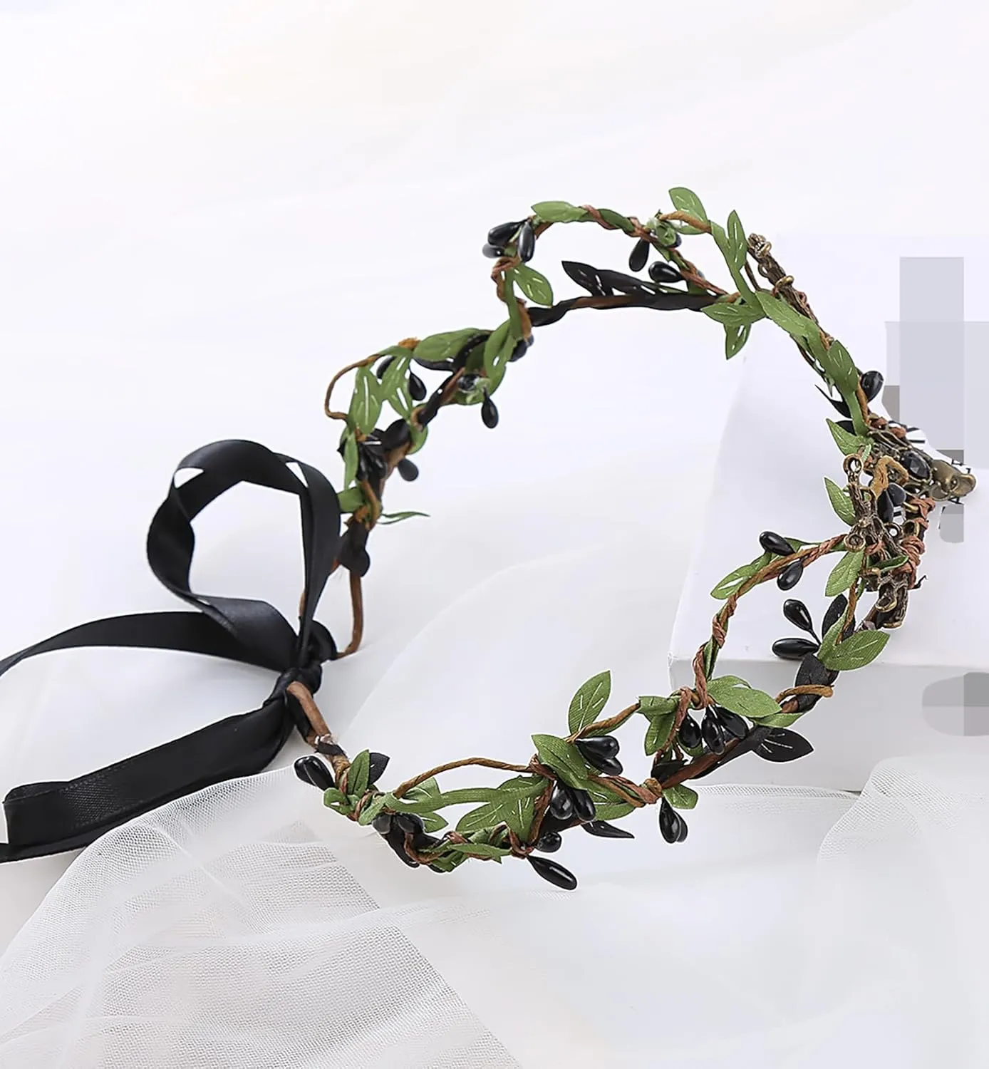 Vivivalue Women Flower Crown Girl Flower Headband Floral Headpiece Halo Wedding Party Photos
