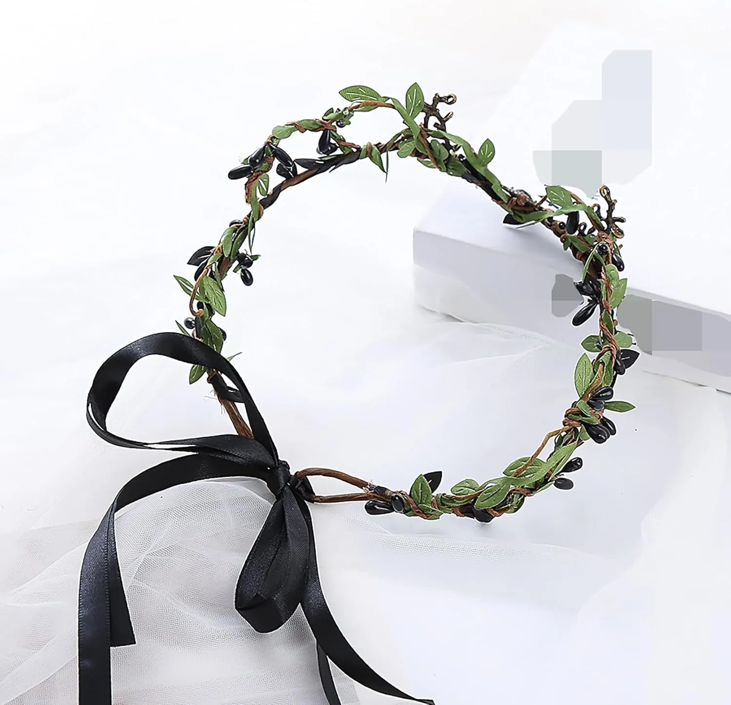 Vivivalue Women Flower Crown Girl Flower Headband Floral Headpiece Halo Wedding Party Photos