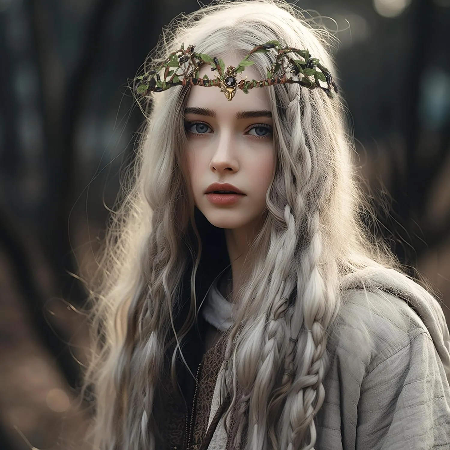 Vivivalue Women Flower Crown Girl Flower Headband Floral Headpiece Halo Wedding Party Photos