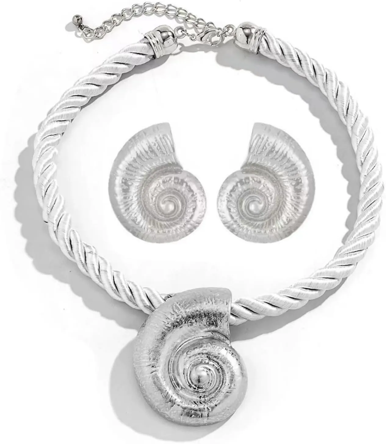 Women Seashell Charm Beach Jewelry Sets Shells/Suns/Star/Flowers/Snails Necklace 2024 Ocean Vacation Beach Retro Fashion Earrings Necklace Summer Women Gift