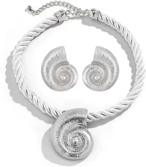 Women Seashell Charm Beach Jewelry Sets Shells/Suns/Star/Flowers/Snails Necklace 2024 Ocean Vacation Beach Retro Fashion Earrings Necklace Summer Women Gift