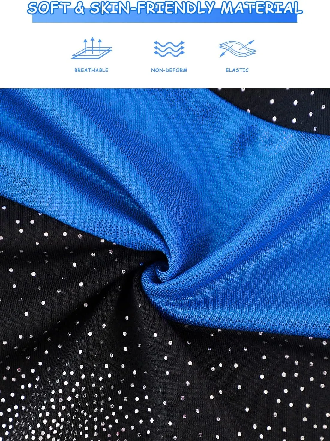 XiaoMoSha Gymnastics Leotards for Girls Long Sleeve Kids Unitards Dancewear Sparkle Rainbow Mermaid Ribbons Tumbling Outfits